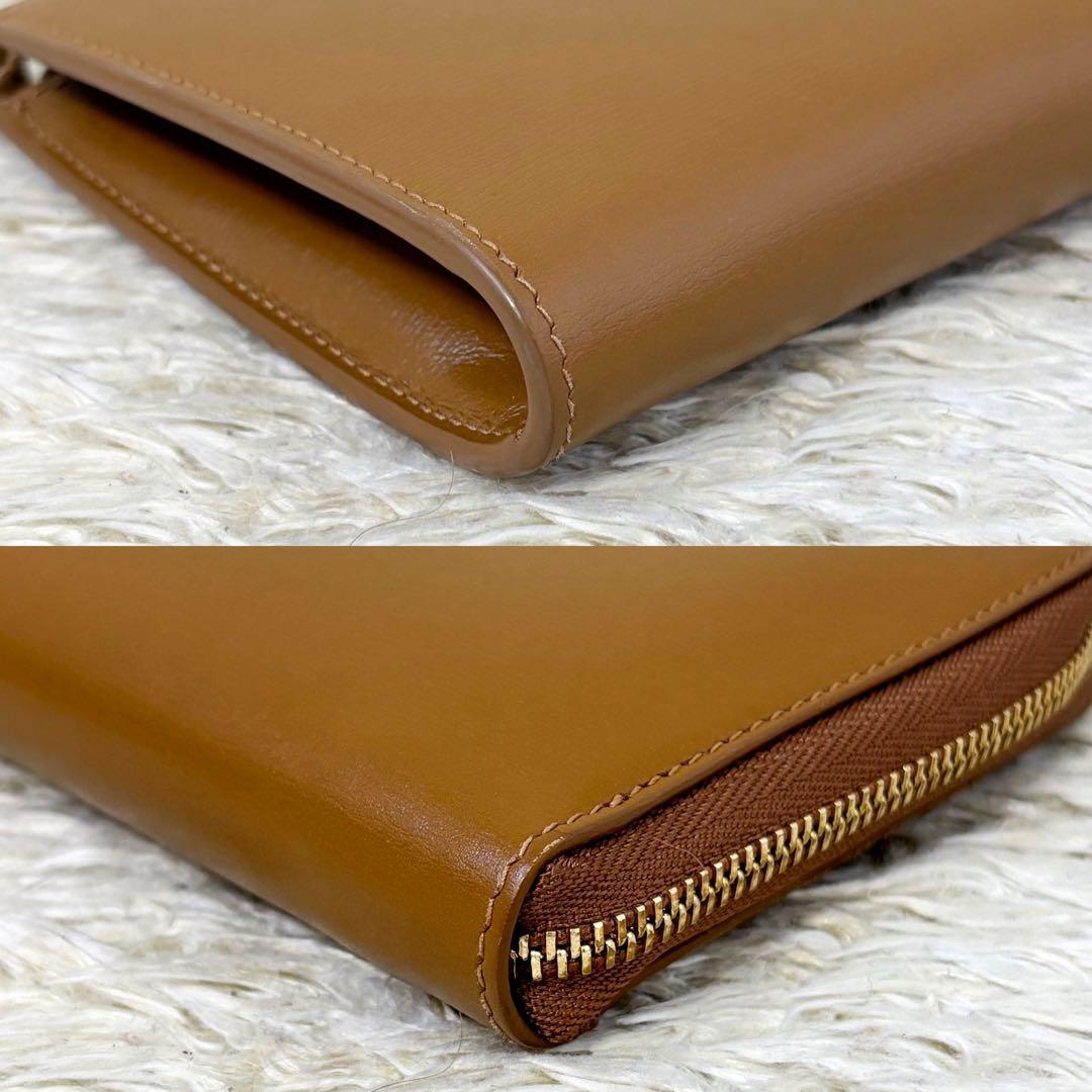 【未使用級】ジルサンダー GIRO クレジットカードパース キャメル L字