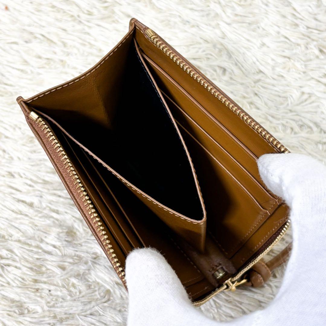 【未使用級】ジルサンダー GIRO クレジットカードパース キャメル L字