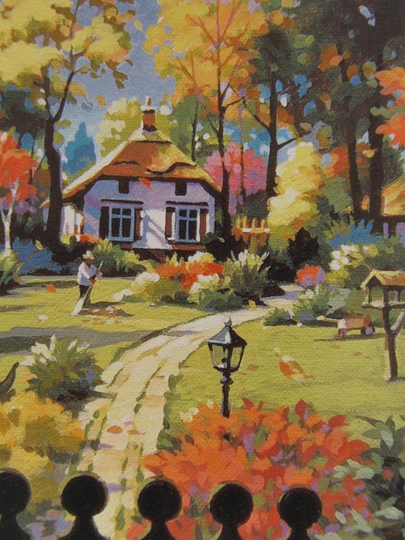 笹倉鉄平、【ヘルフスト】、希少な額装用画集より、状態良好、新品額装付