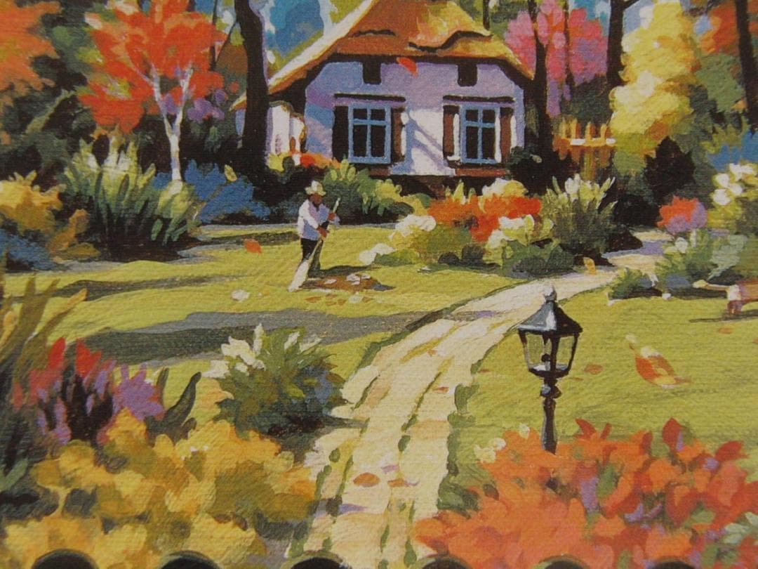 笹倉鉄平、【ヘルフスト】、希少な額装用画集より、状態良好、新品額装付