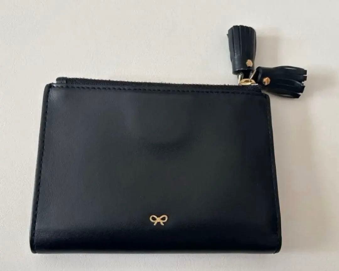 ANYA HINDMARCH アニヤハインドマーチ 二つ折り財布 ブラック