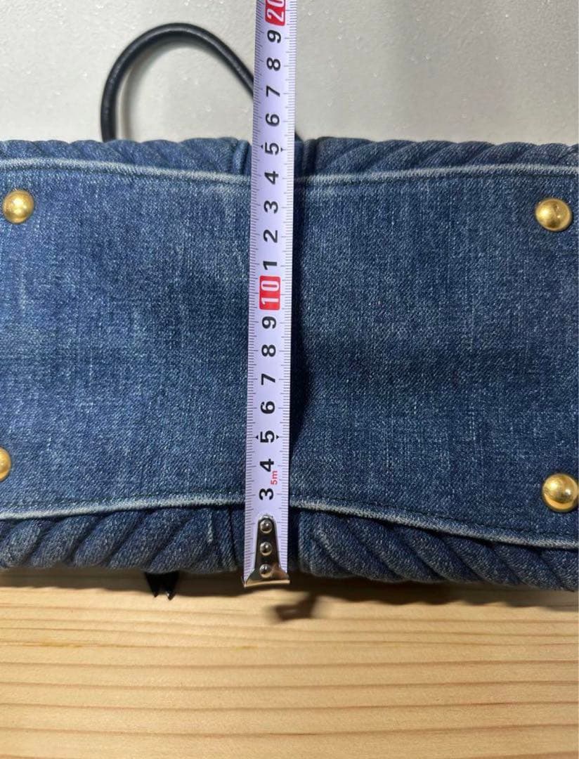 【mh】miu miu ハンドバッグ バイカー 2way バック デニム柄