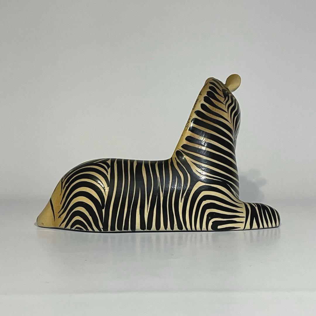 ヴィンテージ メキシコ トナラ 張子のシマウマ ゼブラ フォークアート