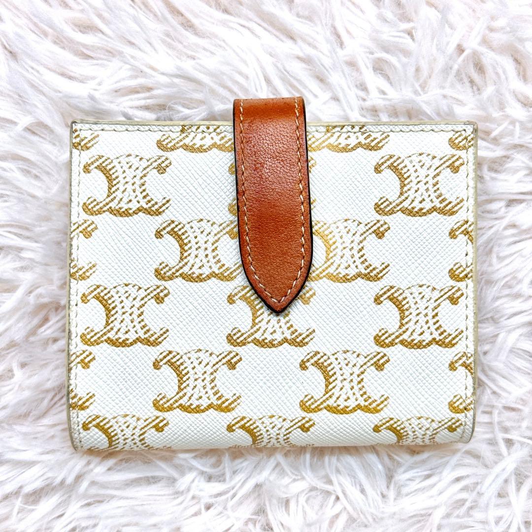 現行✨セリーヌ トリオンフキャンバス 二つ折り ストラップウォレット