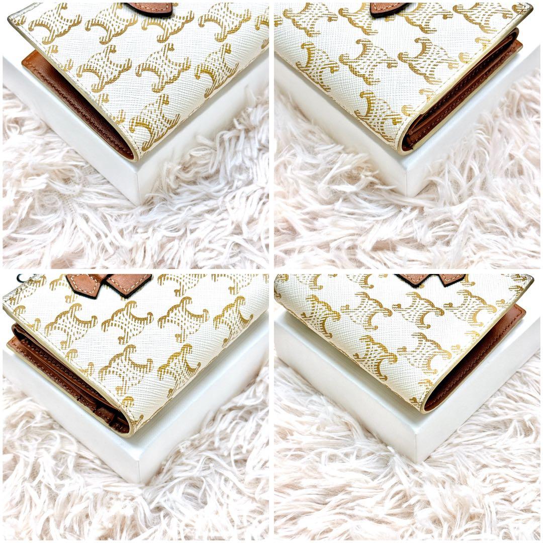 現行✨セリーヌ トリオンフキャンバス 二つ折り ストラップウォレット