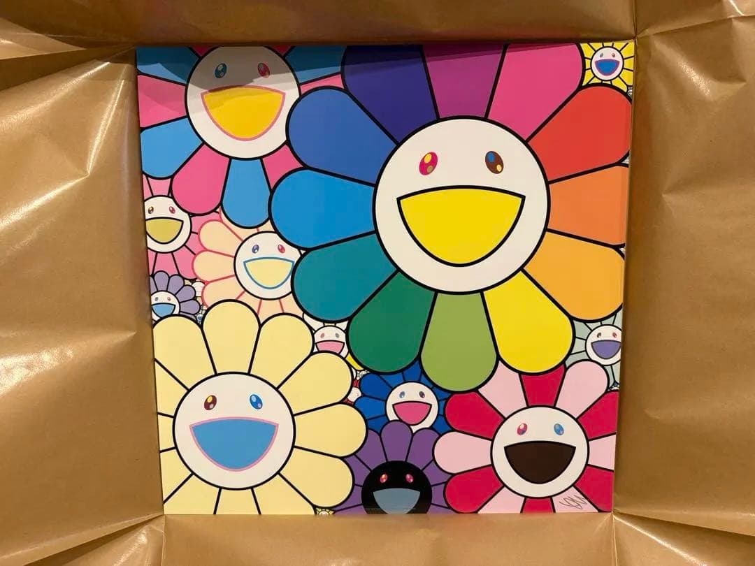 真作 村上隆 「お花がいっぱい」Ed.300 サイン入り版画 ポスター