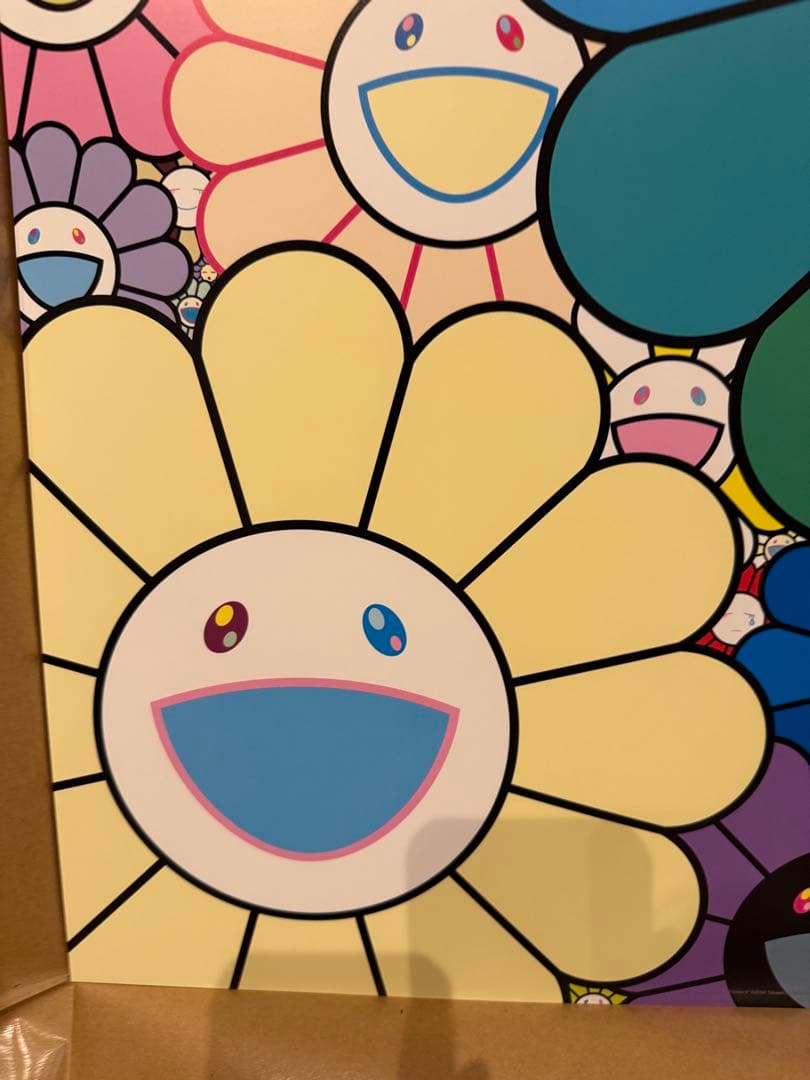 真作 村上隆 「お花がいっぱい」Ed.300 サイン入り版画 ポスター