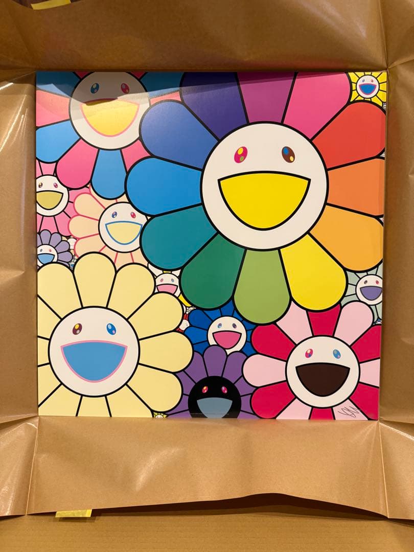 真作 村上隆 「お花がいっぱい」Ed.300 サイン入り版画 ポスター