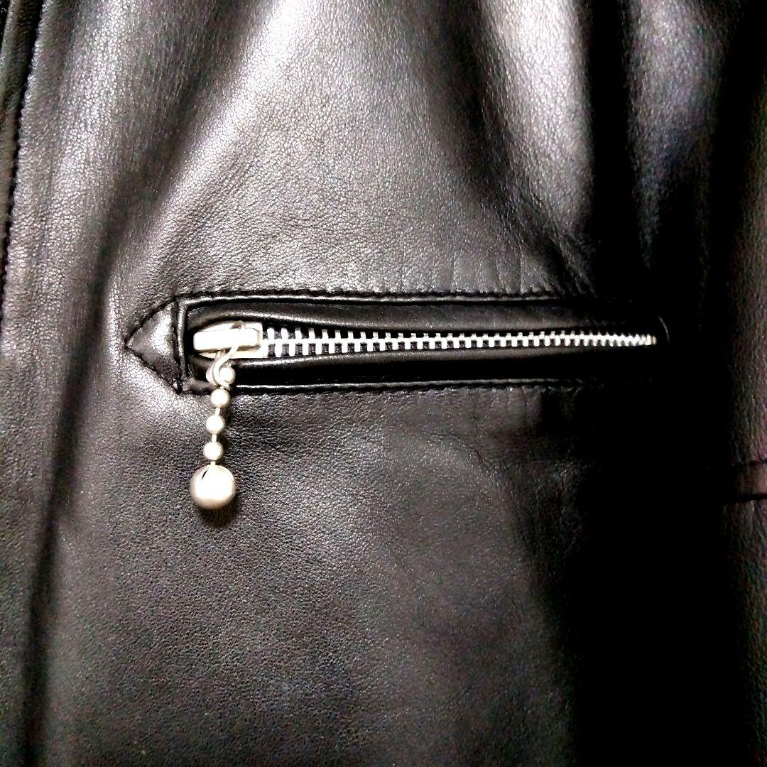 THE CRIMIE ブラックレザーシングルライダースジャケット M　美品