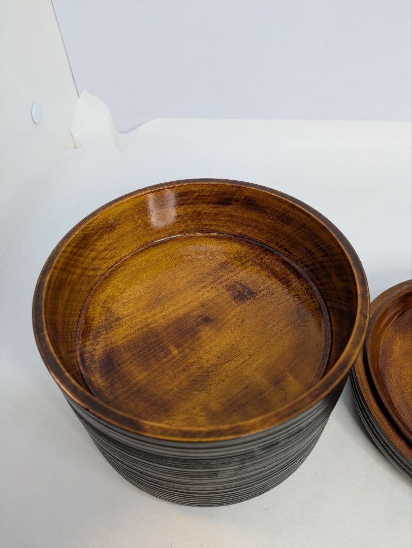 ☆ｂ633、独楽象谷丸二段重｜漆器の島安【うるわしうるし】根来塗