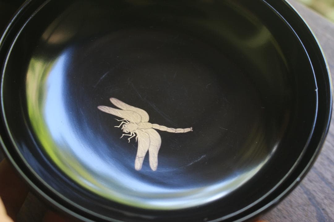 絵柄選択可！風情ある秋草闇蒔絵に見返虫蒔絵のお椀5点（検輪島塗蒔絵椀雑煮椀