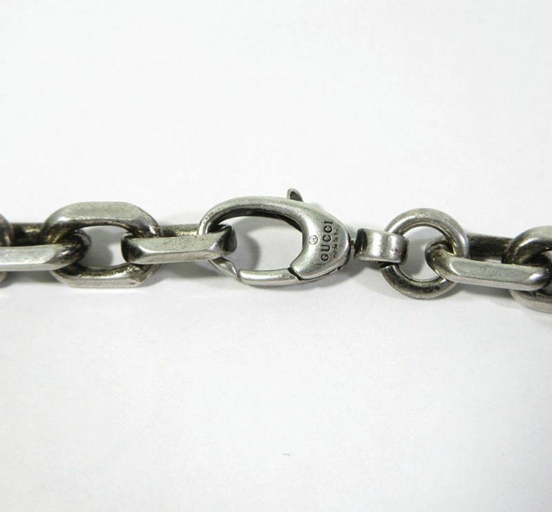 GUCCI　インターロッキングG チェーン ブレスレット　エイジング加工　18号