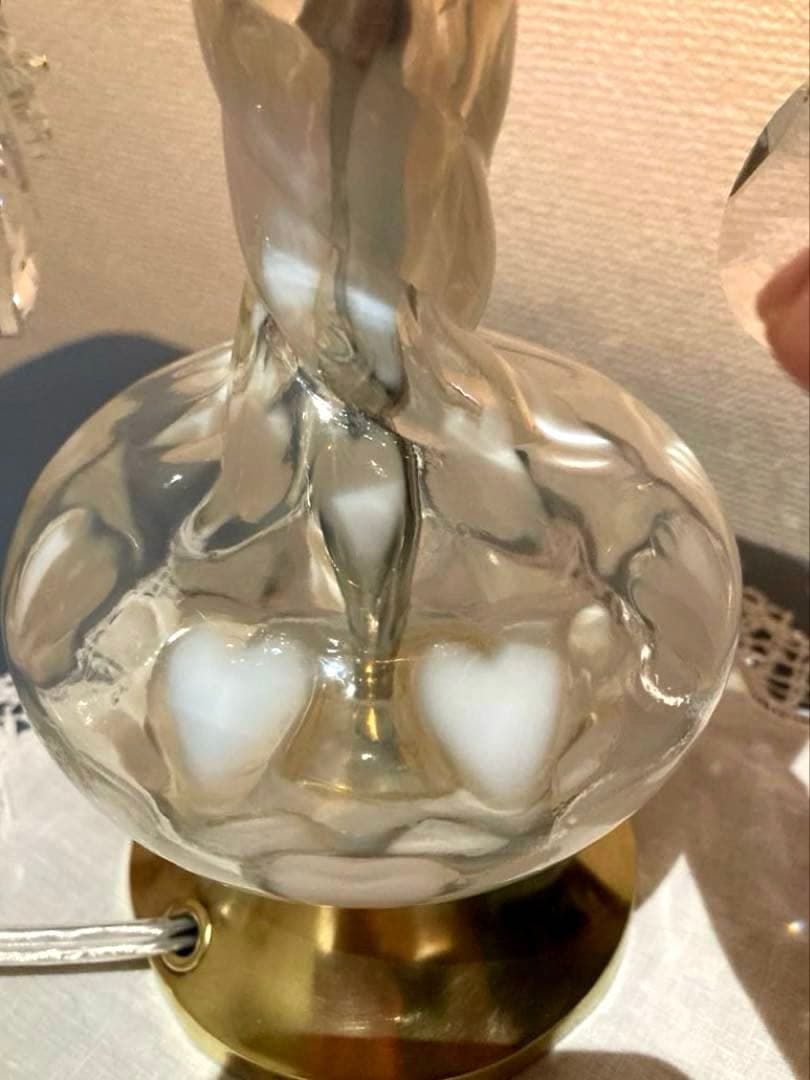 フェントン　1940年　（ハート型）　ランプスタンド　シャンデリア　シェード