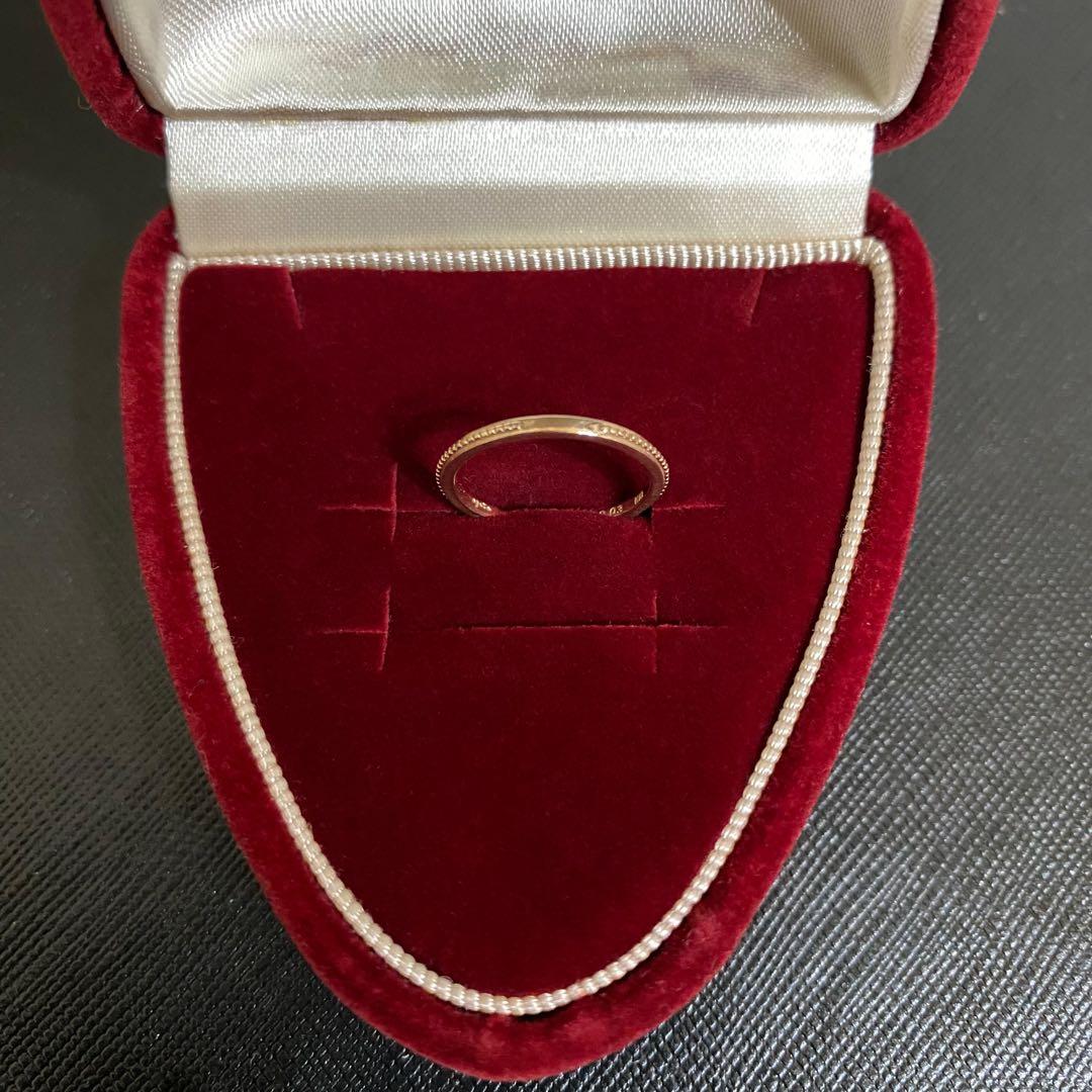 agete アガット K10 0.03ct ダイヤモンド リング 5号 ピンキー