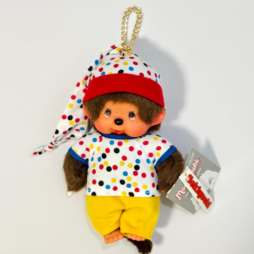 モンチッチ Sサイズ 男の子白Tシャツ＆パンツ キーチェーン付き