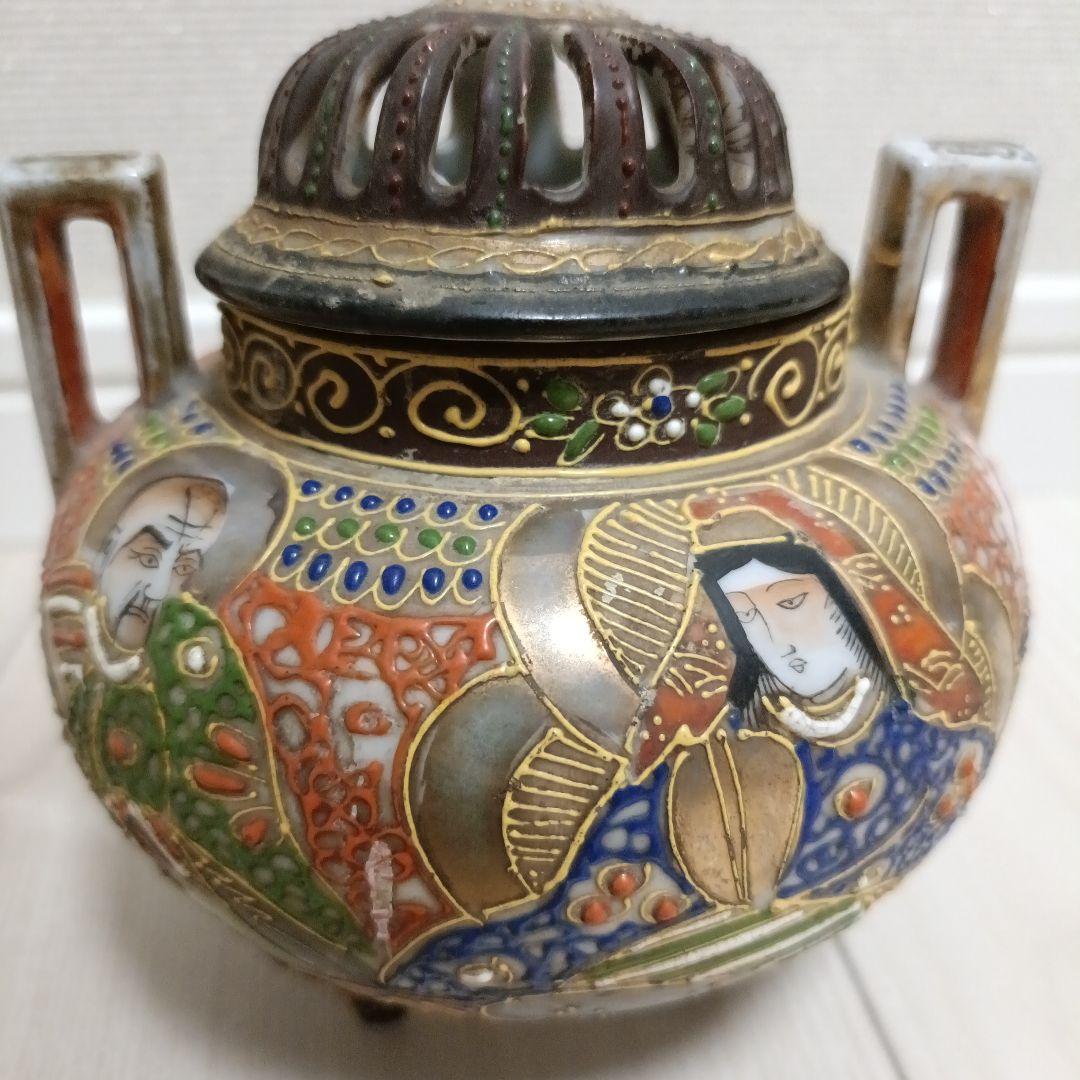 香炉　アンティーク　オールドジャパン　明治　昭和初期　三足