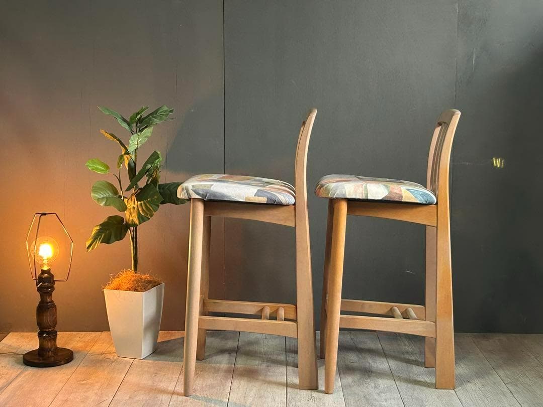 mikimoku ミキモク　カウンターチェア　オールド家具　ヴィンテージ　K