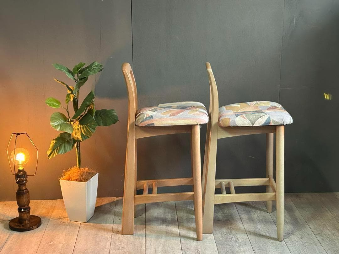 mikimoku ミキモク　カウンターチェア　オールド家具　ヴィンテージ　K