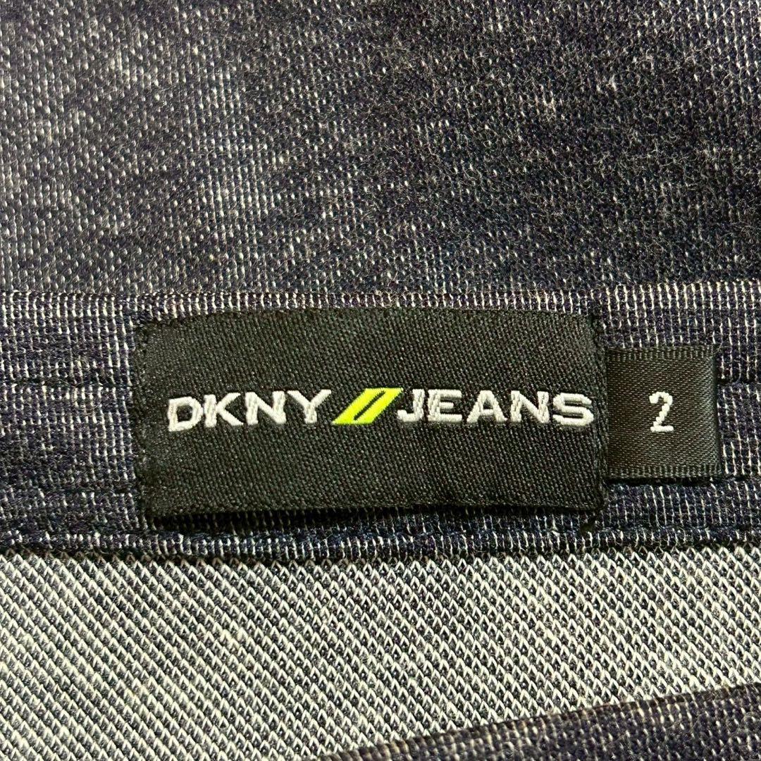 《良品》 DKNY 裾フリルスカート ブルー 2 可愛い オシャレ キレイめ