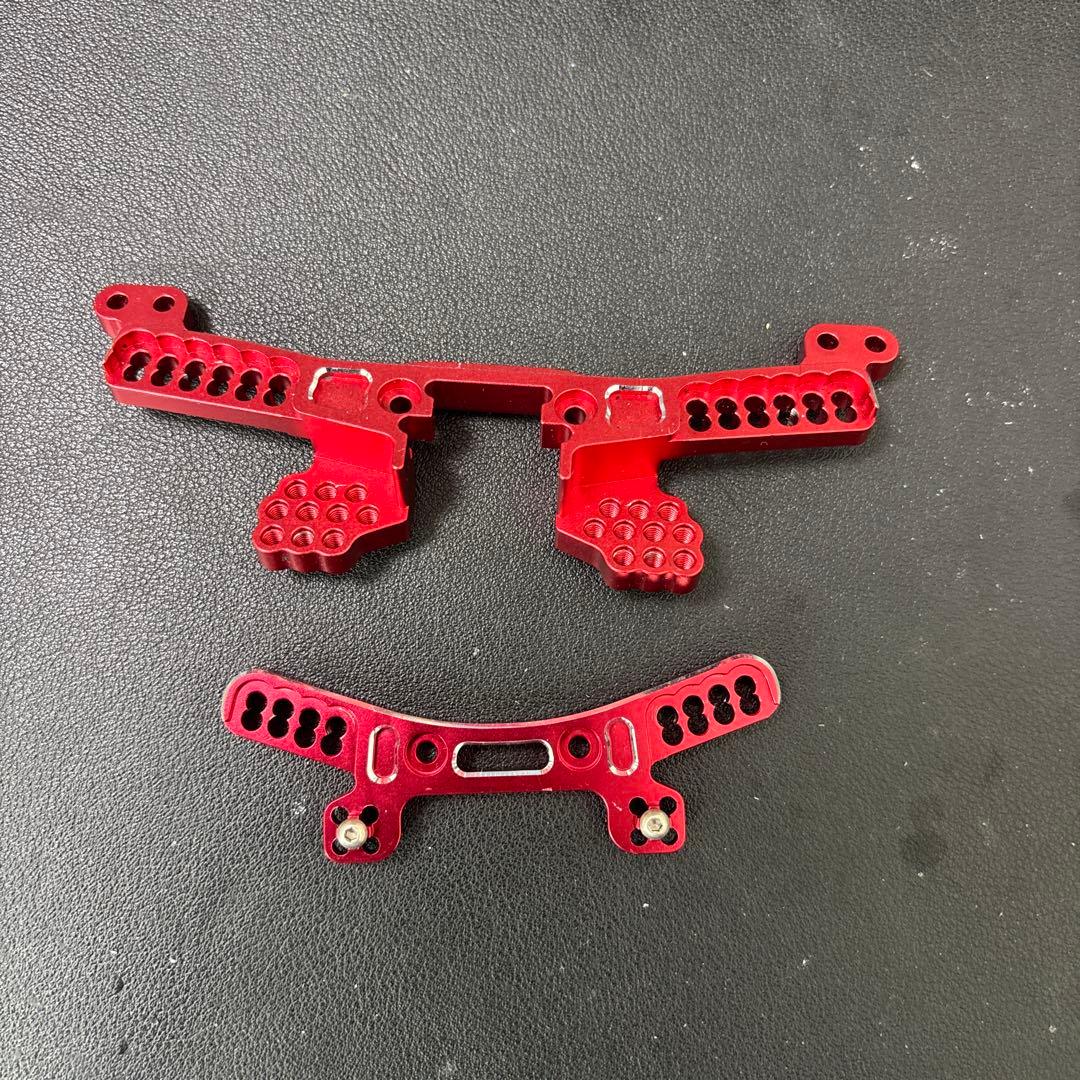 ヨコモ　YD-2シリーズ用　アルミ製 フロント/リヤ　ショックタワー(レッド)