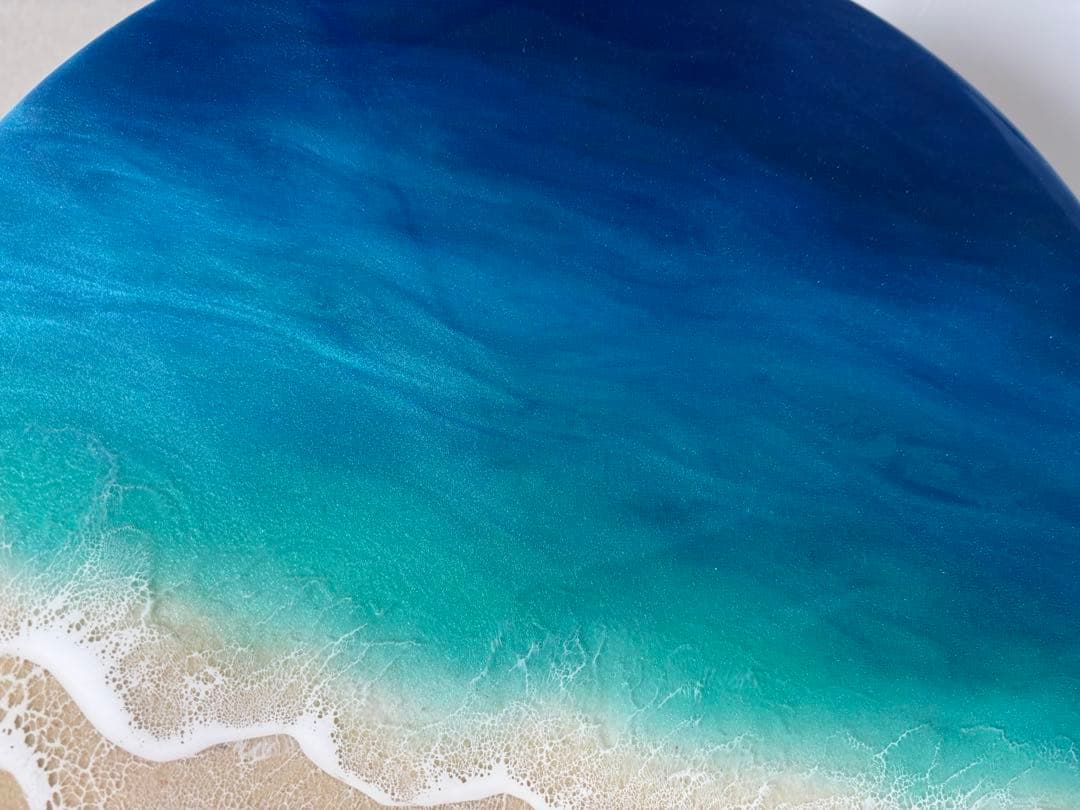 レジンアート　レジンテーブル　ミニテーブル　海レジン　オーシャンアート