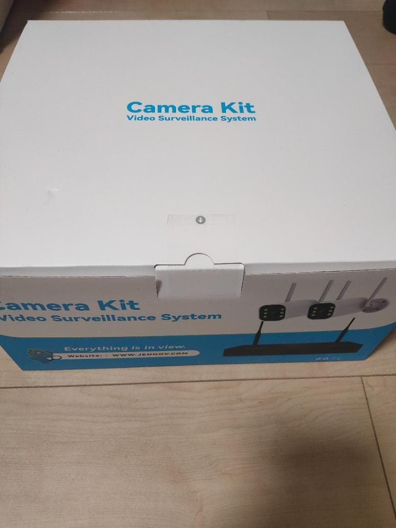 防犯カメラ 屋外 2台 モニター付き ワイヤレス 120°広角レンズ 人体検知