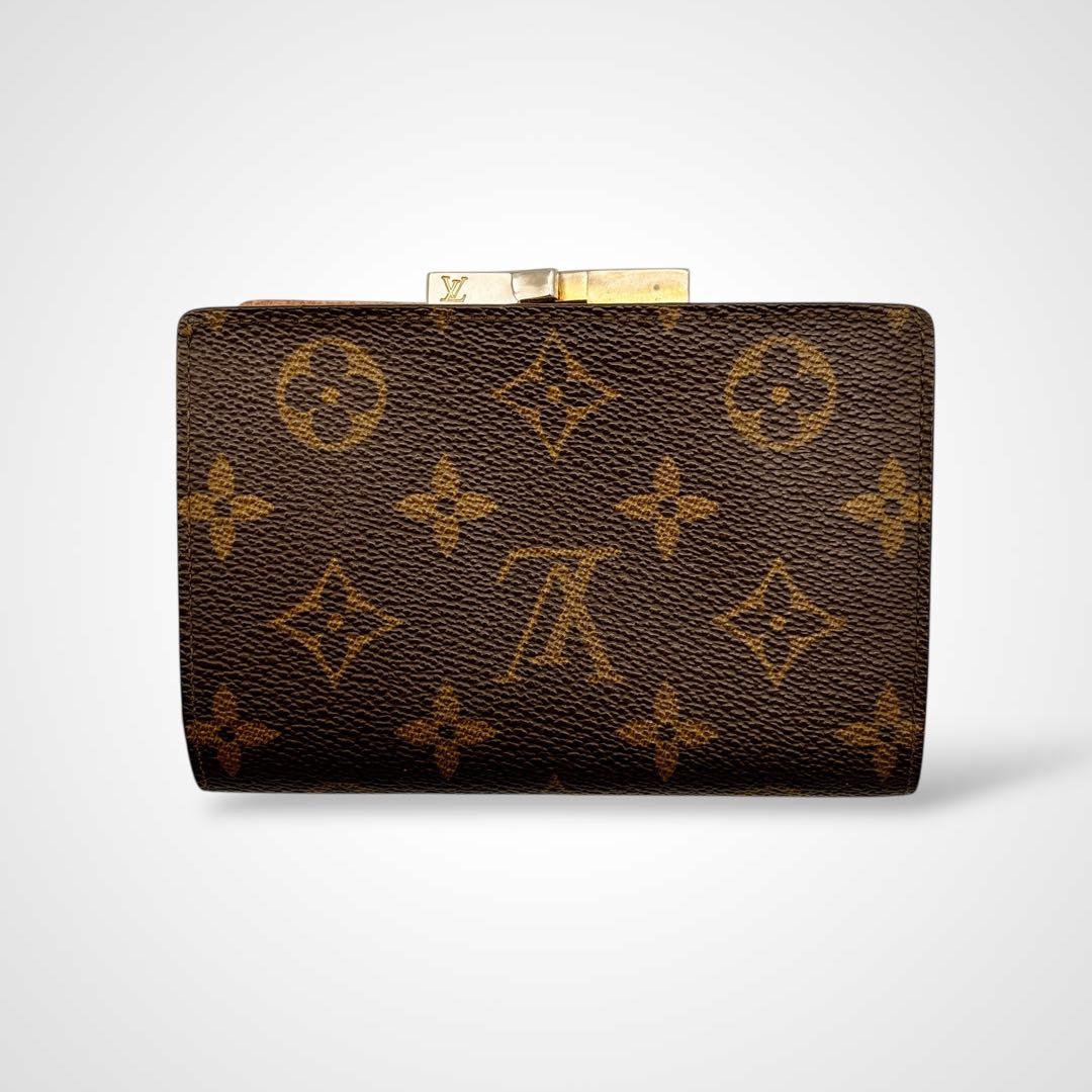 美品✨ルイヴィトン モノグラム 二つ折り財布 ポルトモネビエ ヴィエノワ がま口