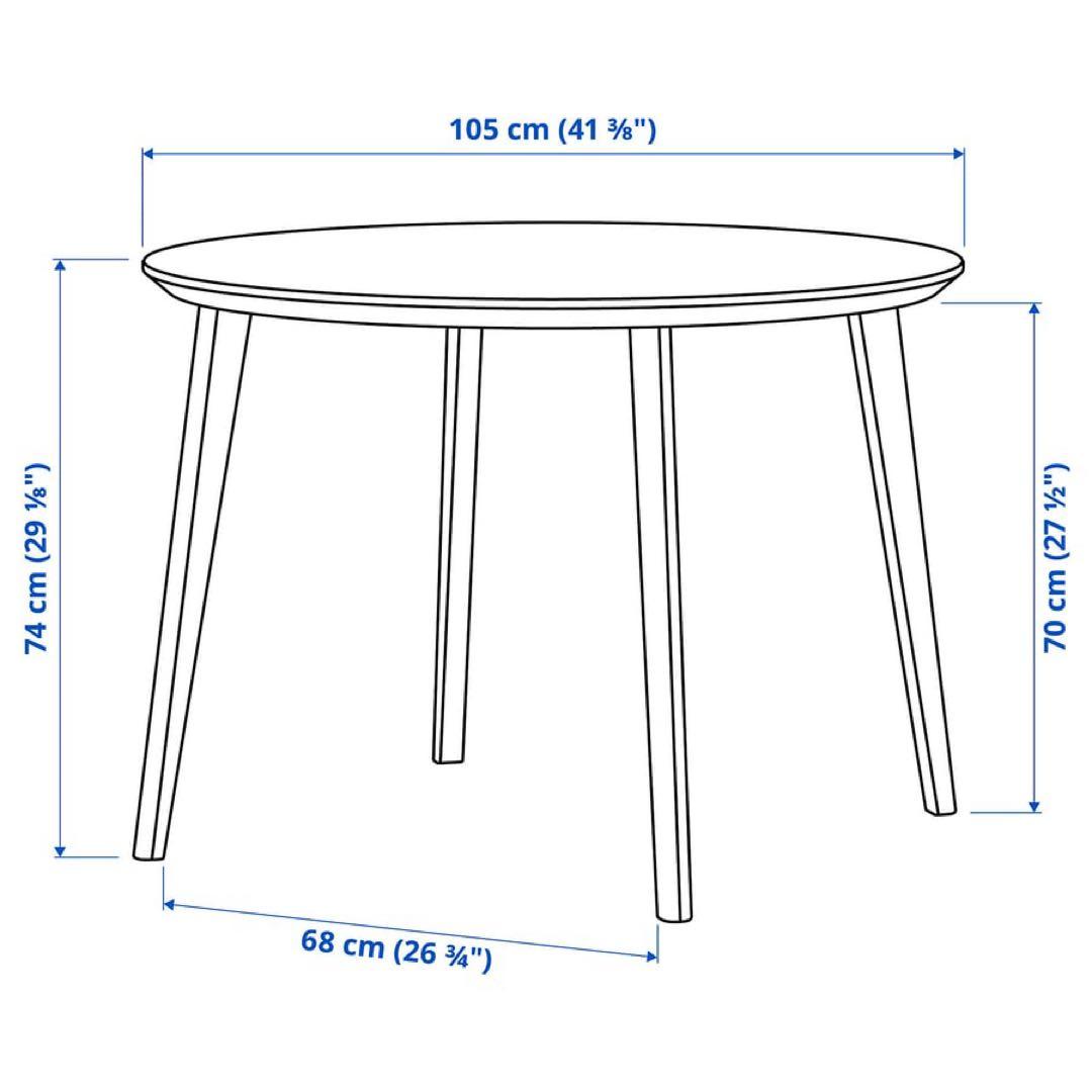 IKEA テーブル(リーサボー)&チェア(ヨックモック)　1台4脚セット
