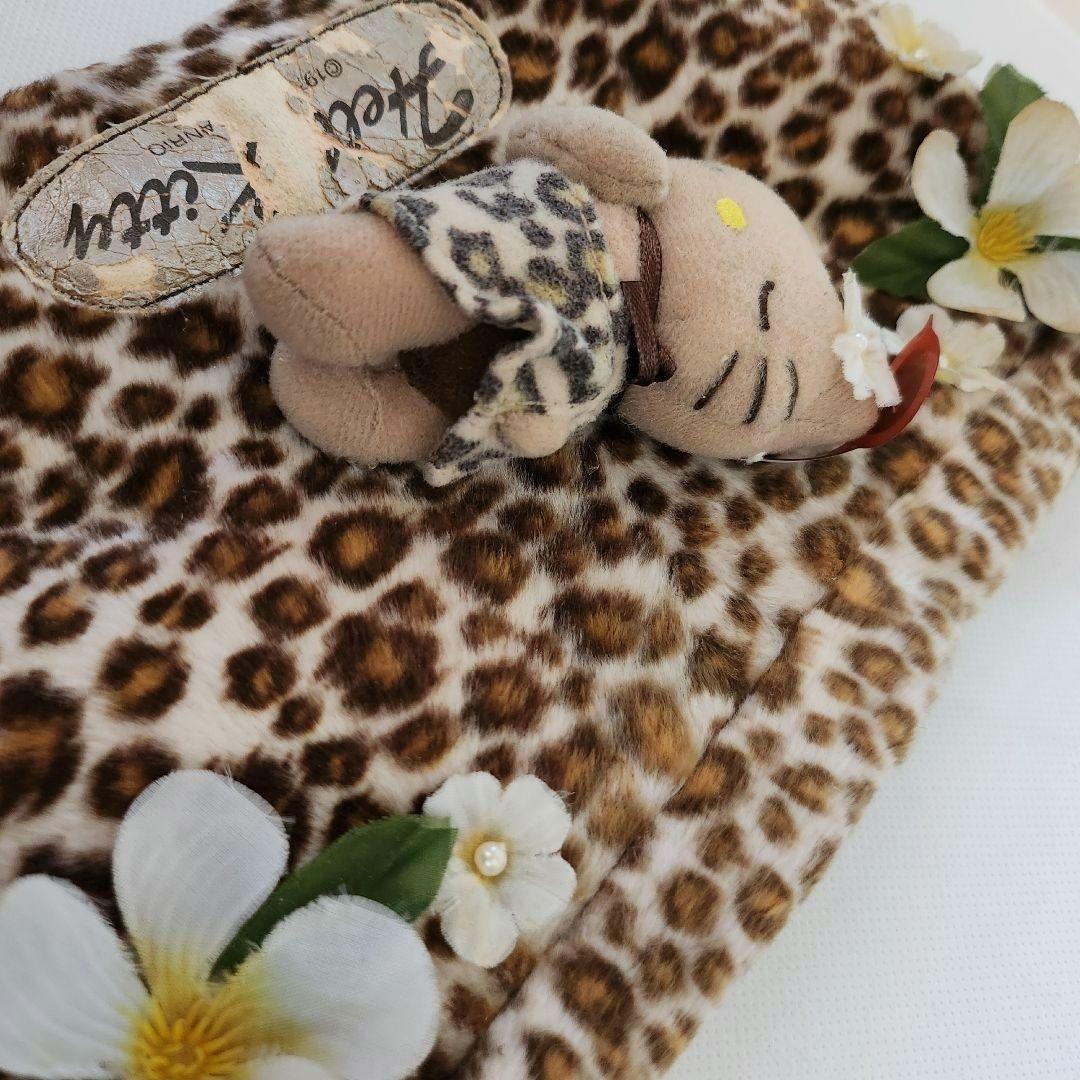 2002年製 ハローキティ ガングロ ヒョウ柄 ナビカバー カー用品