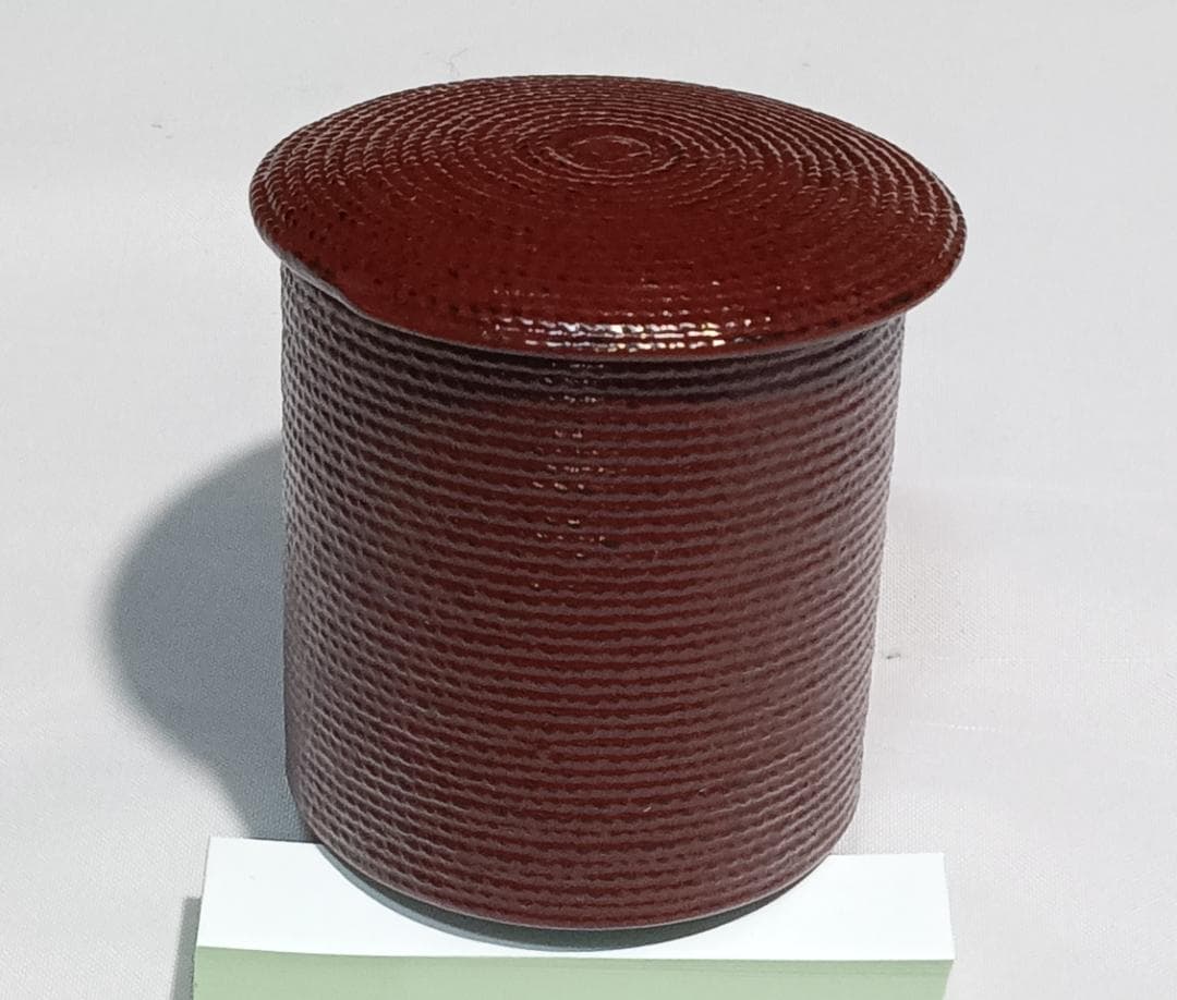 茶道具　輪島塗　秋峰作　乾漆縄目金輪寺棗　超美品！！