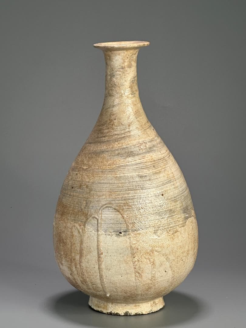 韓国美術　李朝時代　15～16世紀　李朝中期　刷毛目花瓶　華道具