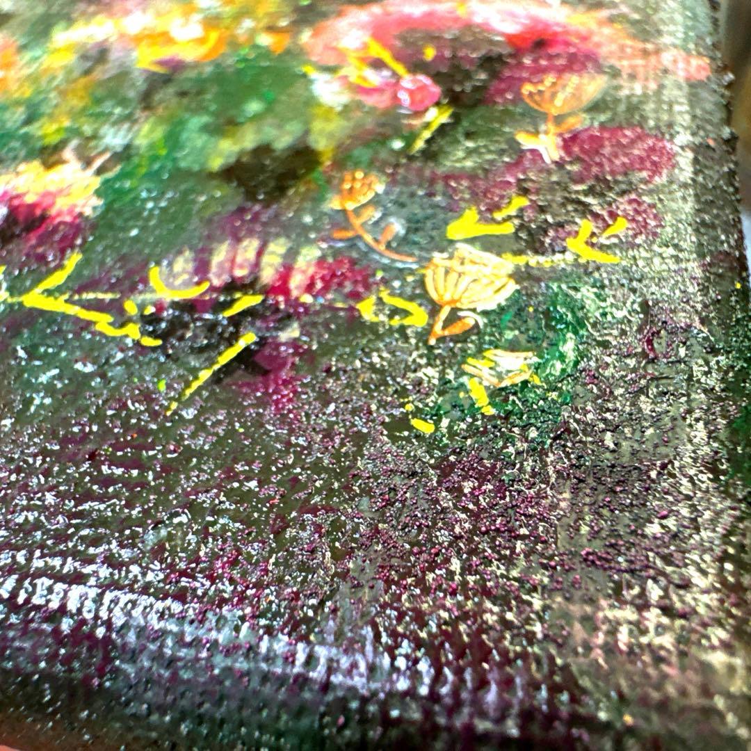 a*a様 絵画原画　《光を放つ湖畔》キラキラPower purple ご来光と乾