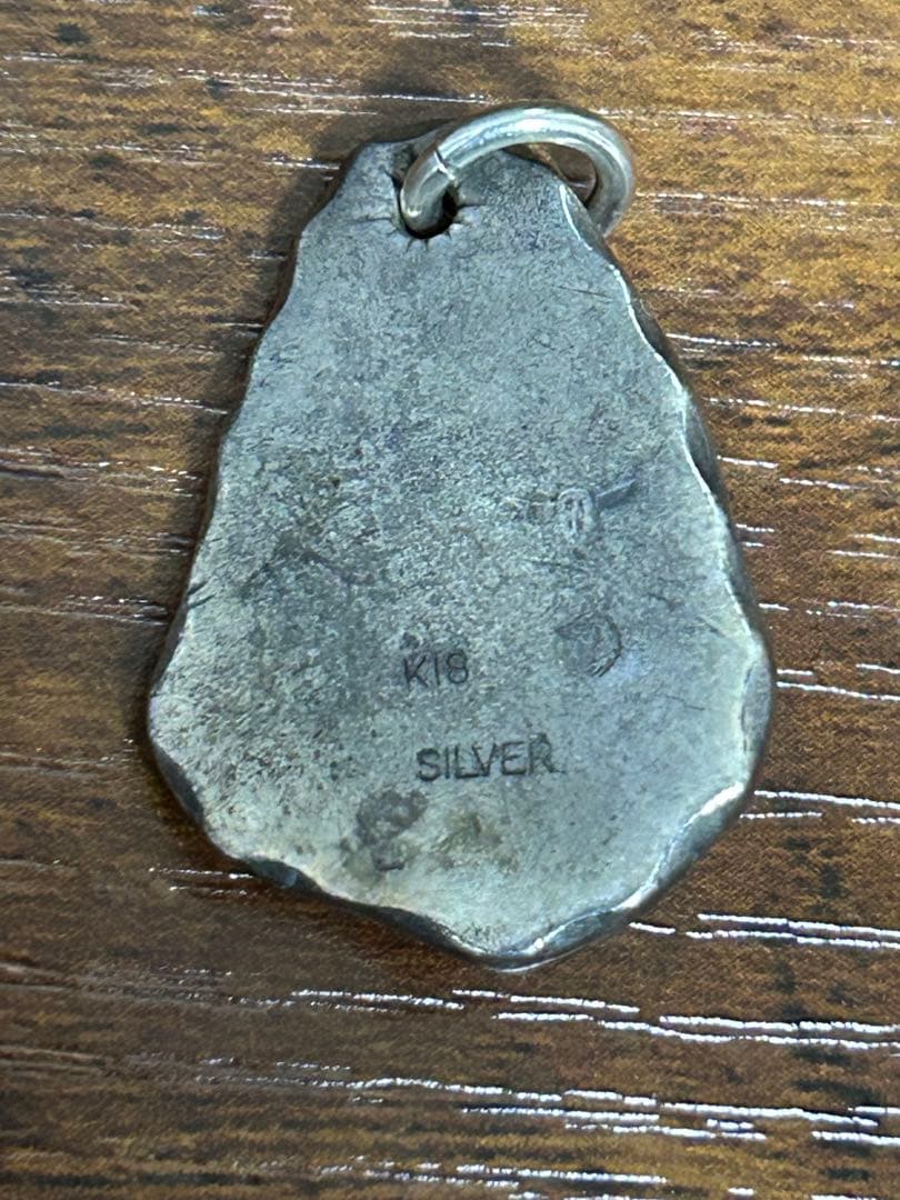 k18 ターコイズ付 平打メタル