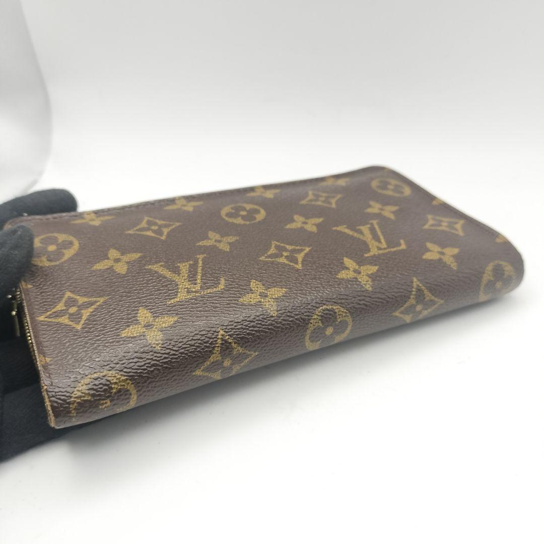 ルイヴィトン　長財布　財布　ポルトモネジップ　モノグラム　ブラウン
