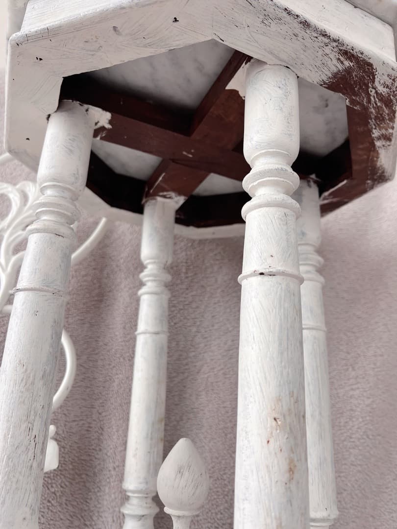 フランス アンティーク サイドテーブル ヨーロッパ 白 マーケット ホワイト