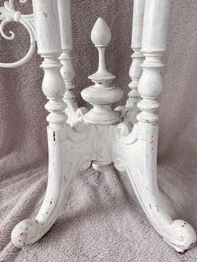 フランス アンティーク サイドテーブル ヨーロッパ 白 マーケット ホワイト