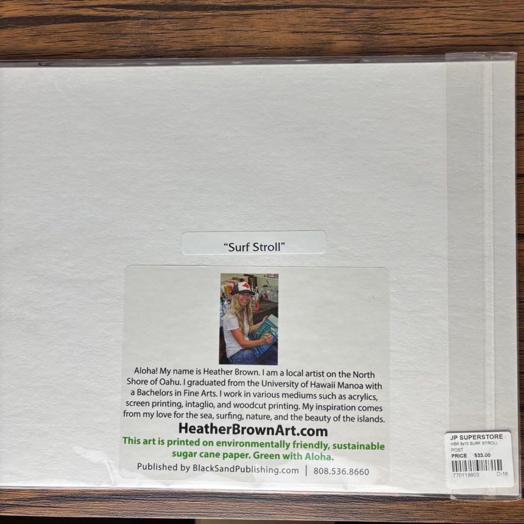 こ*つ様 【未開封】Heather Brown サーフィンアート　絵画　絵　ハワ