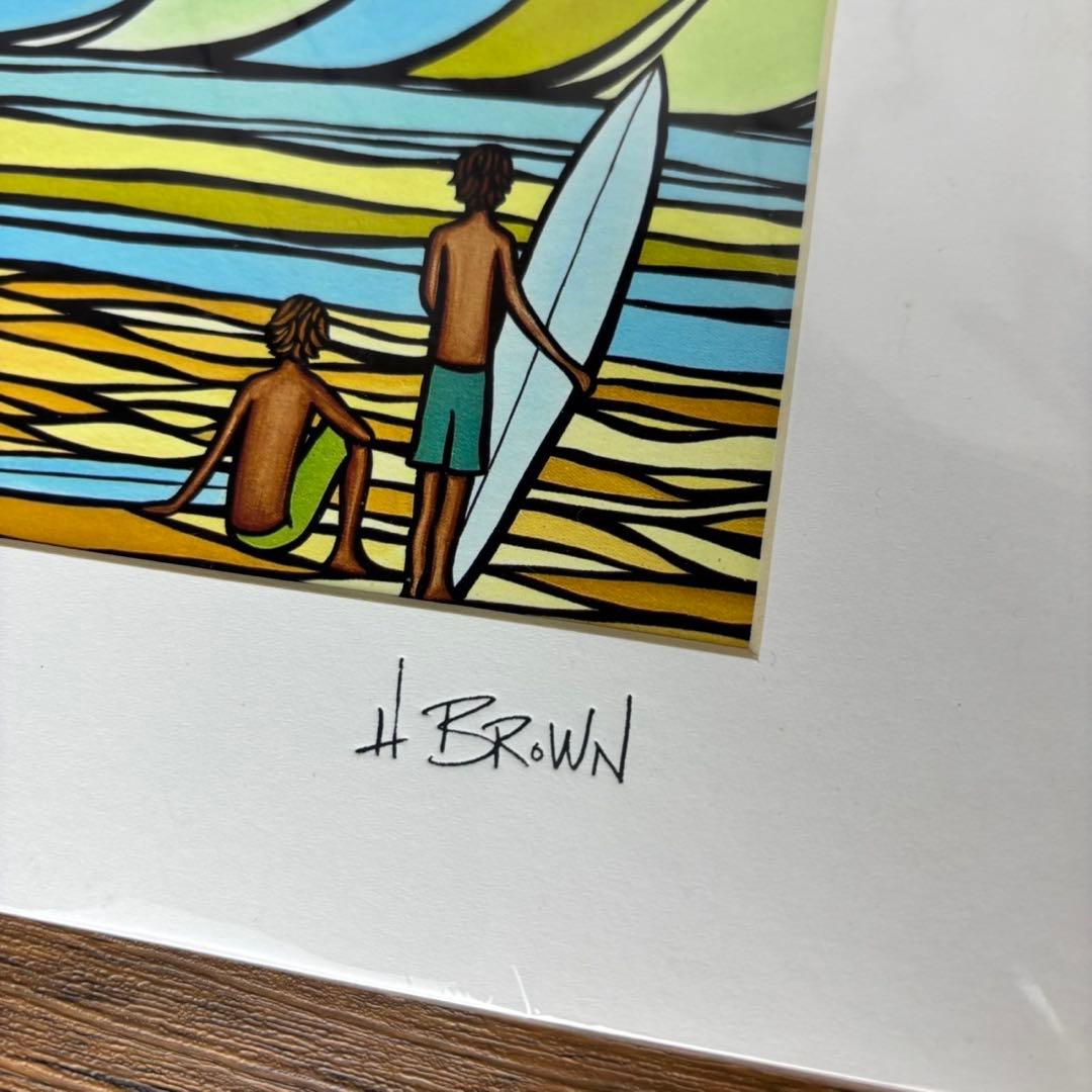 こ*つ様 【未開封】Heather Brown サーフィンアート　絵画　絵　ハワ