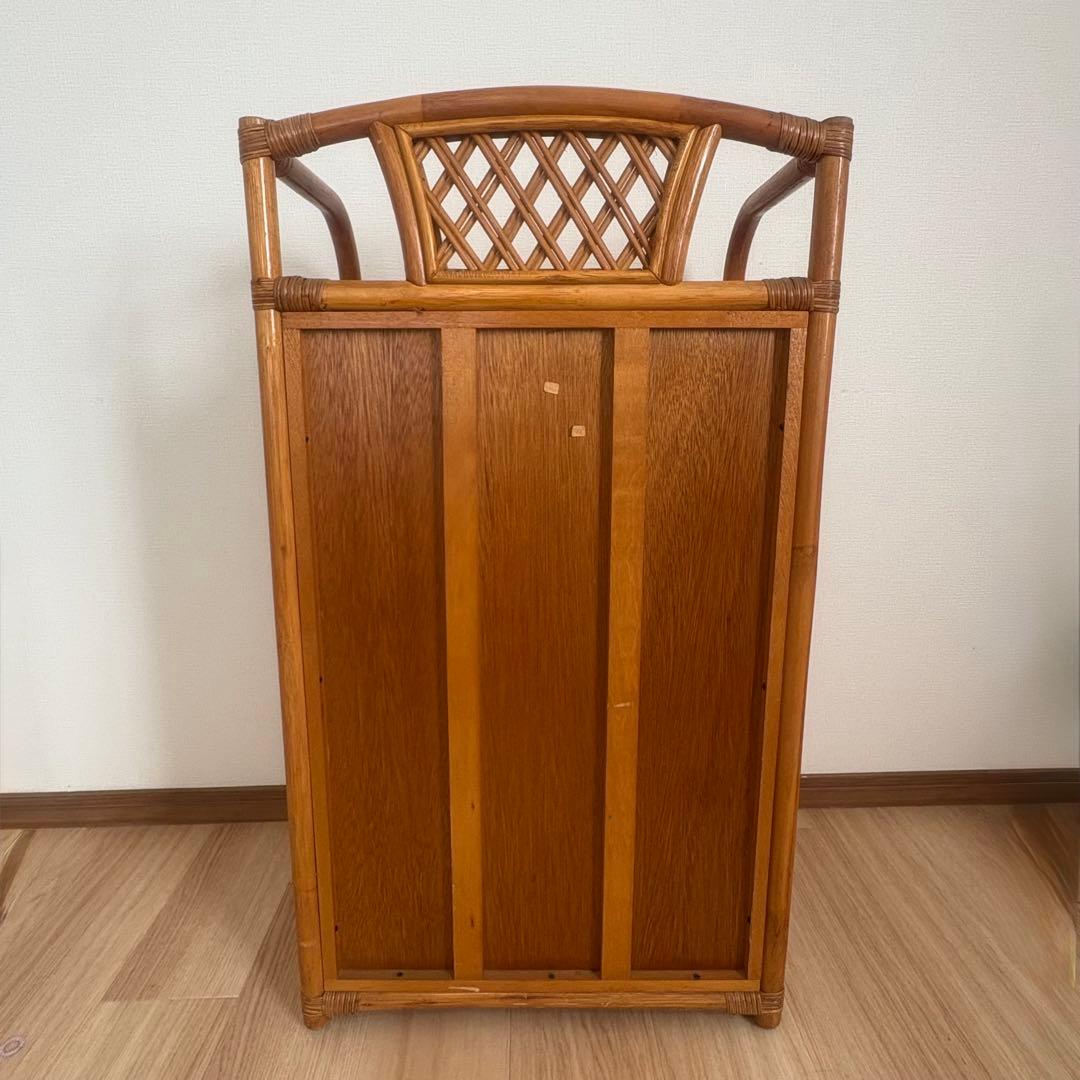 昭和レトロ ラタン製 5段チェスト ナチュラル