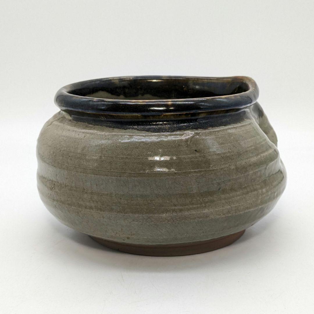 岡本英山 虫明焼 建水 茶こぼし 茶道具 茶器 抹茶 茶陶 容器 食器 工芸品