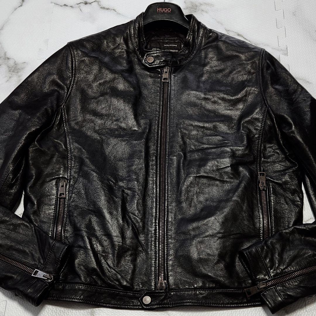 入手困難✨XXL相当 タリアトーレ ライダースジャケット ラムレザー 54