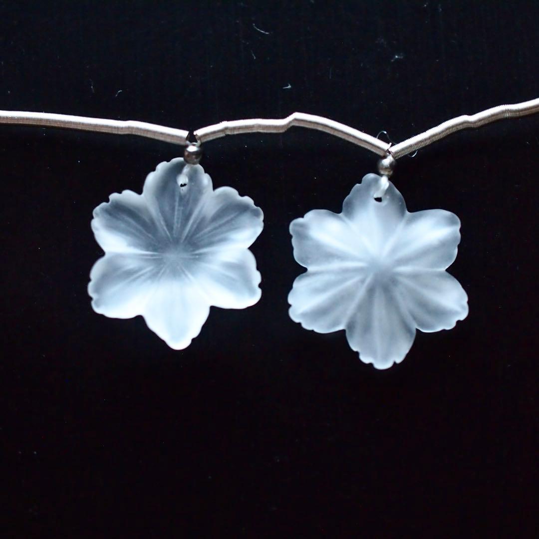 クリスタルクォーツ フロスト6ペタルフラワー 6pc 【M-237】