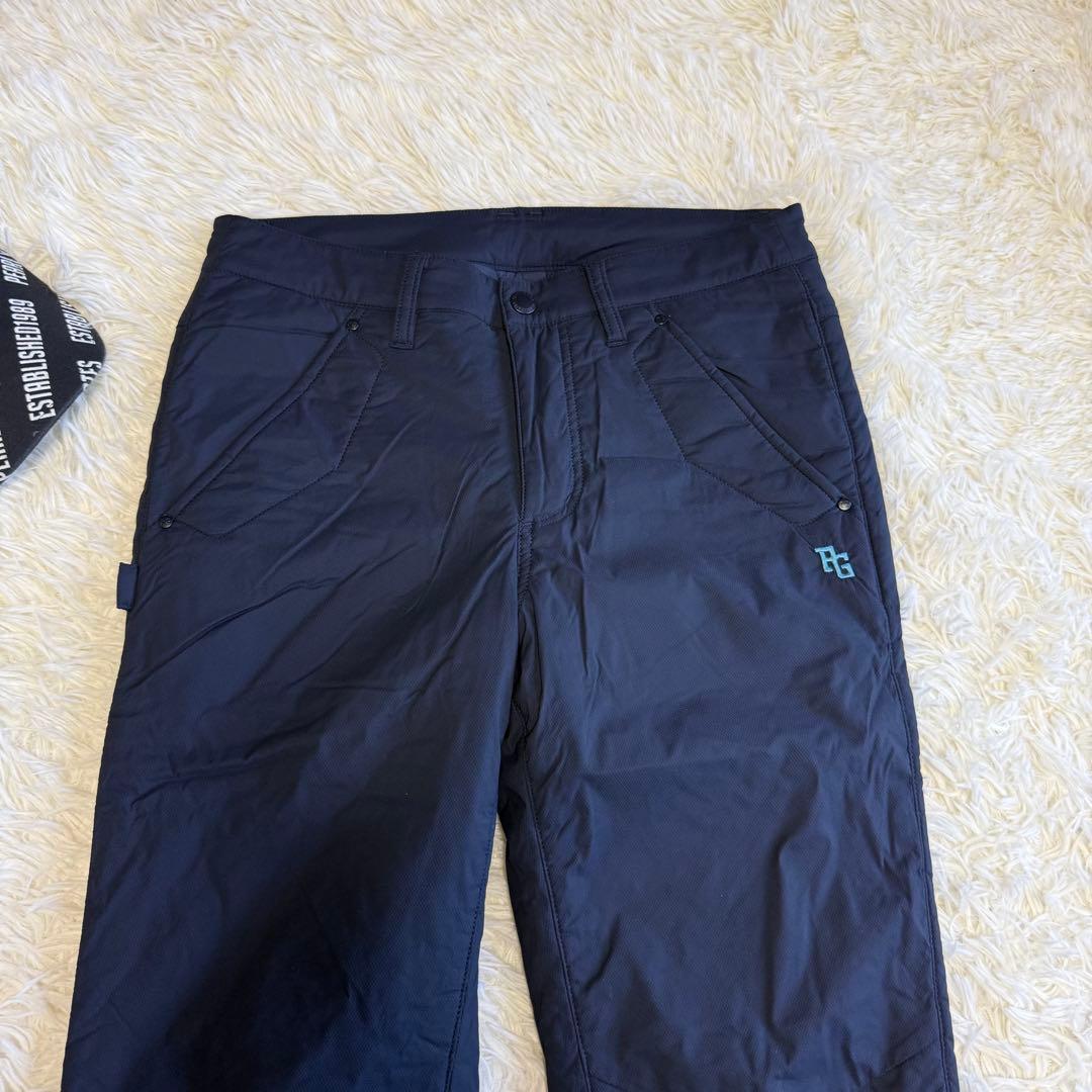 【パーリーゲイツ】美品 中綿パンツ ネイビー ワッペン 1サイズ レディース