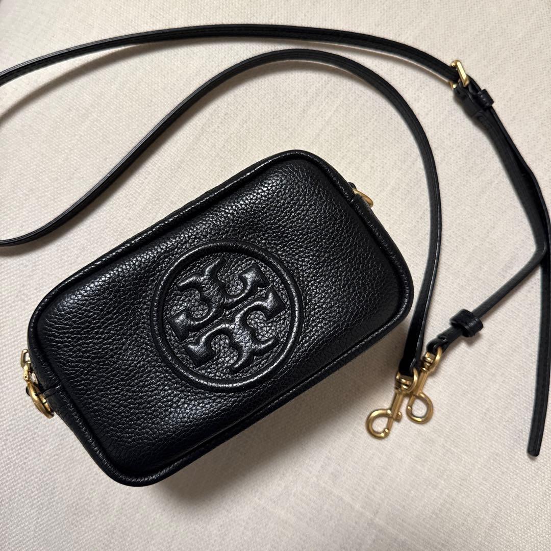 Tory Burch ブラックレザーショルダーバッグ