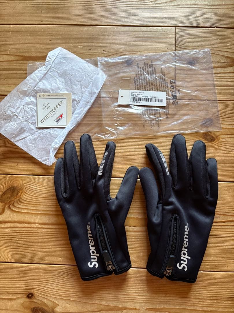 supreme シュプリーム ジップ グローブ ウインドストッパー