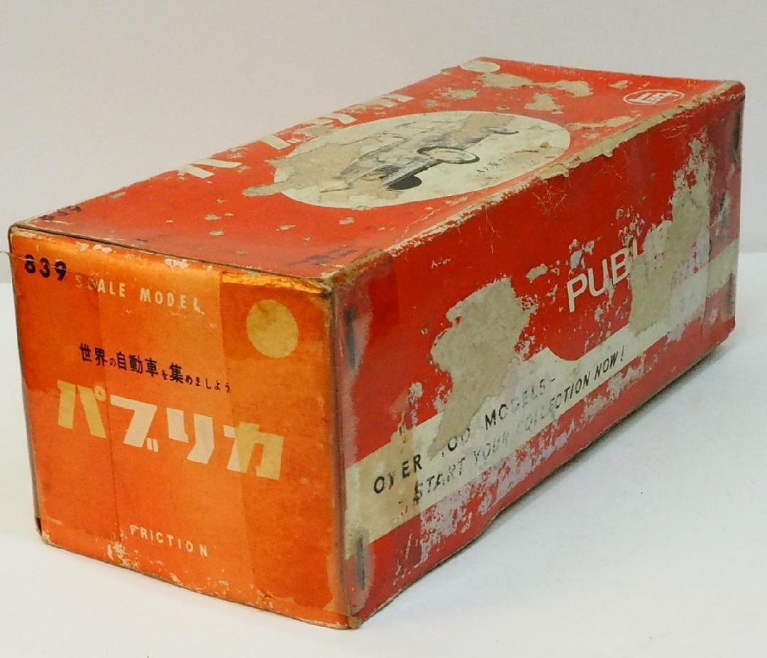 萬代屋【トヨタ パブリカ 水色】ブリキ フリクション自動車【箱付】tin car