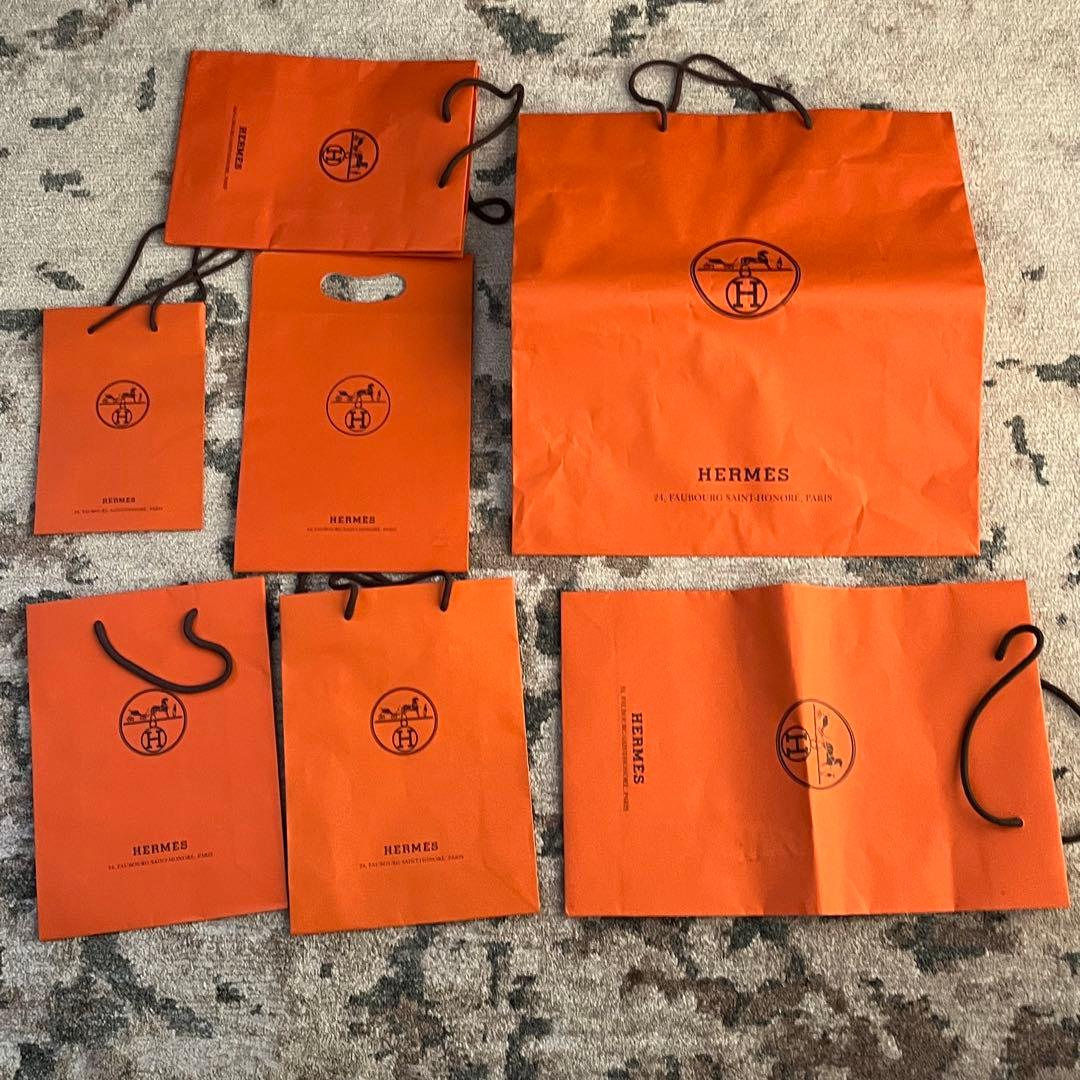 エルメス 27点 空箱 ショッパー リボン ベロア巾着 袋 紙袋 他下げ札等