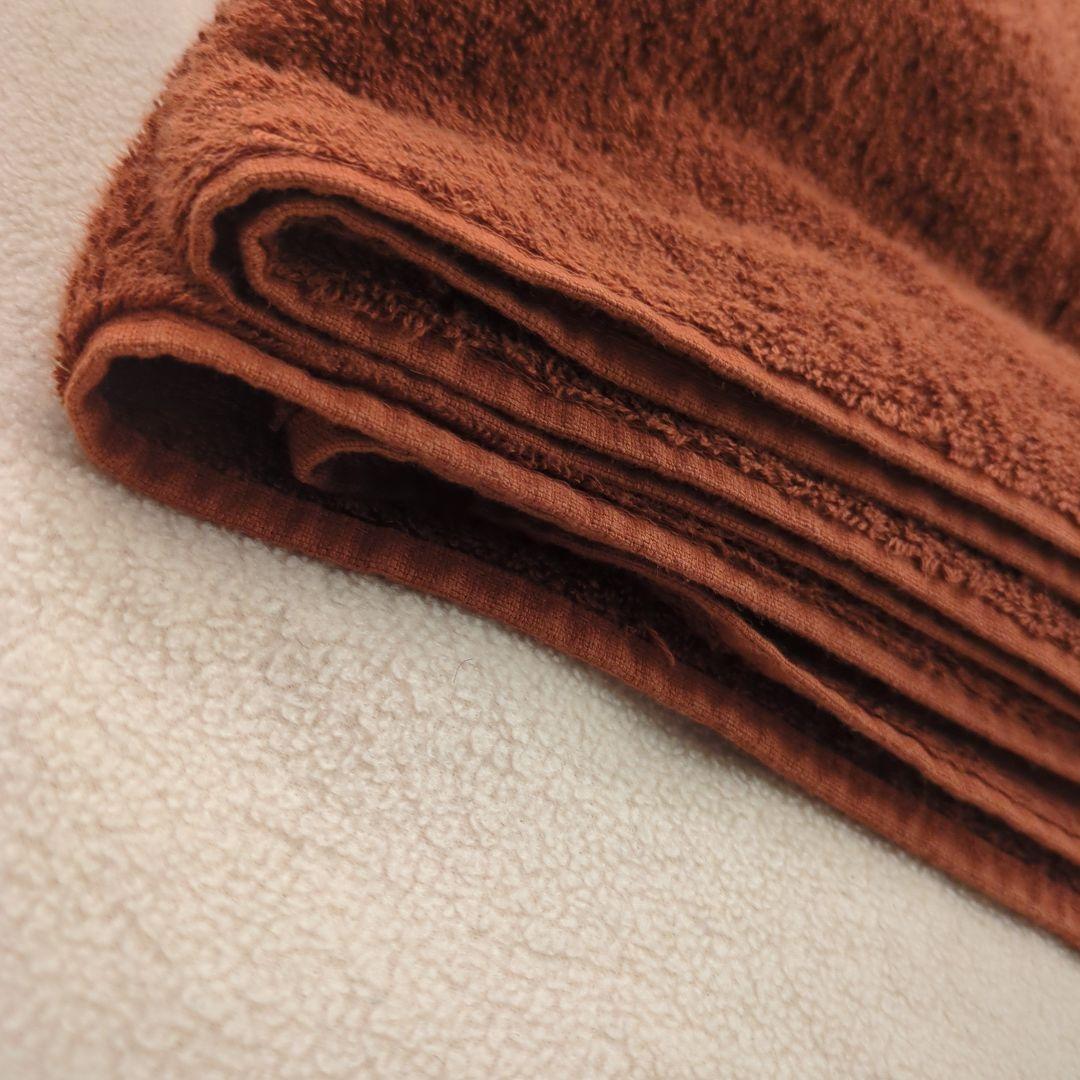 HERMES　ビーチタオル　シェブロン　ブラウン バスタオル　大判タオル