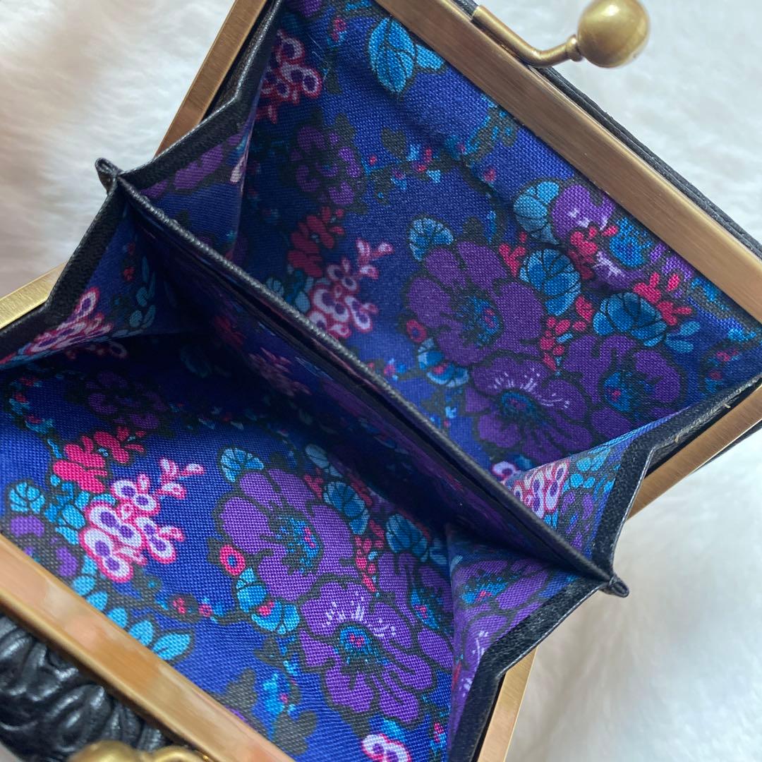 ANNA SUI セルパン 二つ折り口金財布 ブラック