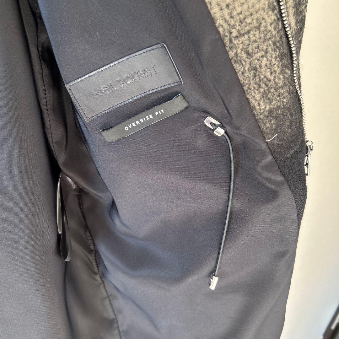 NEIL BARRETT ニールバレットコート　カーキ×ブラック　サイズ44